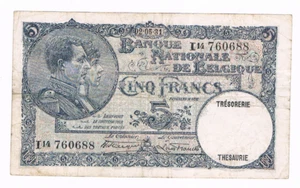 5 Frank/Franc type "1919" Nationale Reeks 02.05.1931 Morin 11b - Picture 1 of 2