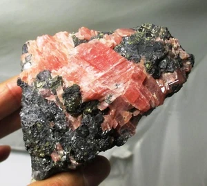 Sweet Home Rhodochrosit und Tetrahedrit "Leere Tasche" - Alma, CO Kristalle - Bild 1 von 10