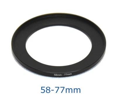 Lens filter adapter ring 58-77mm step-up DSLR Nikon Canon universal professional - Image 1 of 3