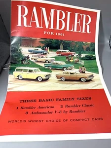 1961 American Motors RAMBLER Orig Advertising Large Color Brochure - Picture 1 of 5