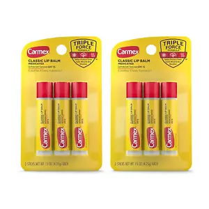 Medicated Lip Balm Sticks 2X3Pk - 0.15Oz, Moisturizer for Dry Lips - Picture 1 of 12
