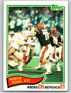 1982 Topps #9 Super Bowl XVI 49ers 26 vs Bengals 21 Kostenloser Versand! - Bild 1 von 2