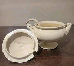 Decorative Pottery Bowl And Ladel (Hartley Leeds And Greens Pottery Style?) - Picture 1 of 17