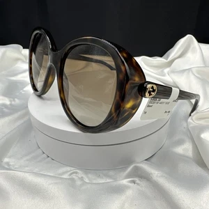 NWT GUCCI Round Havana Brown Gradient Sunglasses.#VCY11BZHBJ. Made in Italy. - Picture 1 of 16