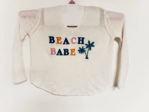 Simply Southern Pullover Damen Small/Medium weiß Strick Strand Babe Pulli - Bild 1 von 8