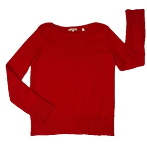 Vince Kaschmir Pullover Damen groß rot Rundhalsausschnitt adrett ruhig Luxus kuschelig - Bild 1 von 12