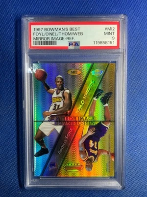 1997-98 Bowman's Best Mirror Image Refractor Shaquille O'Neal / Webber M12 Psa 9 - Image 1 of 2