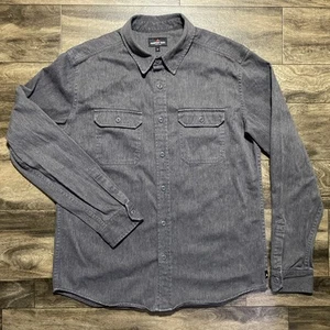 American Giant Hemd Herren M Heavyweight Twill Langarm Shacket grau Taschen - Bild 1 von 9