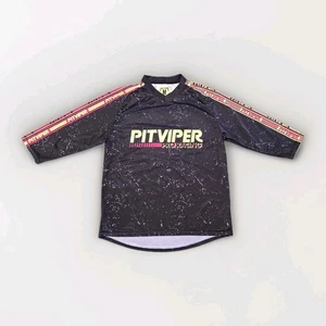 Pit Viper Pro Racing Jersey Mens Sz Medium Black 3/4 Sleeve Mesh Breathable  - Picture 1 of 4