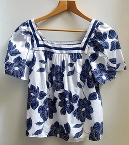 Draper James Nashville S Bluse Magnolia Navy/White Banded Stripe U-Boot Neck 3/23 - Bild 1 von 12