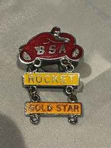 RARE VINTAGE AVIAKIT LONDON BADGE BSA ROCKET, GOLD STAR TT MOTORRAD PIN BADGE - Bild 1 von 5
