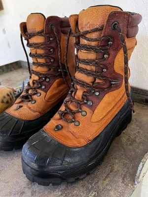 Lacrosse Vintage Leather Hunting Winter Boots Men’s Brown Waterproof  Sz 10 Rare - Image 1 of 4