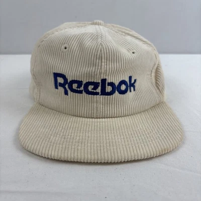 Vintage 90s Reebok Off White Corduroy Zipper Back Embroidered NEW Without Tags - Image 1 of 4