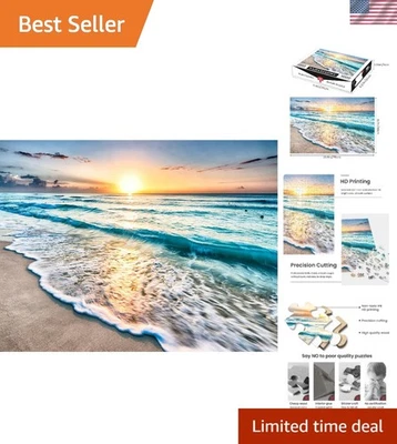 豪华夏威夷日落 1000 件木制拼图 - 适合所有年龄段的礼物 — 第 1/4 张图片