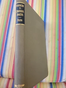 Introduction to Quantitative Analysis by Edward G. Mahin 1929 - Bild 1 von 11