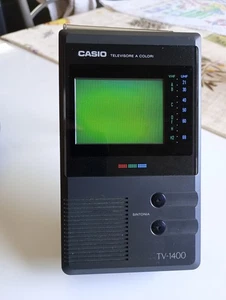 Televisore portatile vintage Casio tv-1400 funzionante da collezione - Picture 1 of 9