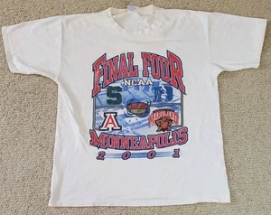 Vintage 2001 NCAA Final Four Basketball Duke Arizona Michigan St T Shirt XL - Picture 1 of 16