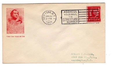 #690 Pulaski 1931 FDC - Planty #17 Gorham - New York NY - Image 1 of 2