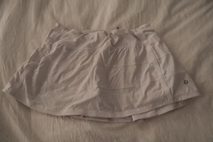 Lululemon Women's Pace Rival Skirt Skort White, Size 8 - Picture 1 of 6