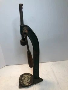 Vintage Supreme verstellbarer Flaschenverschluss Handpresse Gusseisen grün - Bild 1 von 10