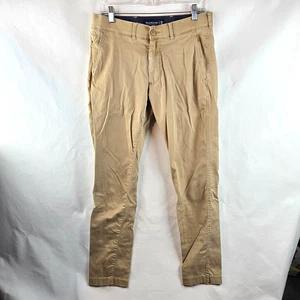 Abercrombie & Fitch Pants Mens 32x32 Tan Super Skinny Stretch Chino Lyocell - Picture 1 of 10