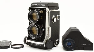 Mamiya C220 Pro TLR Film Camera 80mm f/2.8 Blue Dot From JAPAN #3854L - Picture 1 of 14