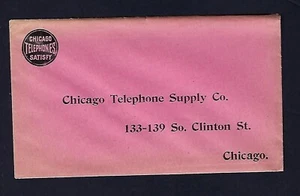 Busta postale pubblicitaria vintage, Chicago Telephone Co. - Foto 1 di 2