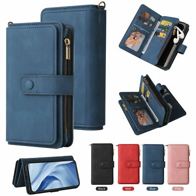 Funda Cartera de Cuero con Cremallera para Teléfono Xiaomi 11 12 13 Redmi Note 10 11 12 POCO X5 Foto 1 de 4