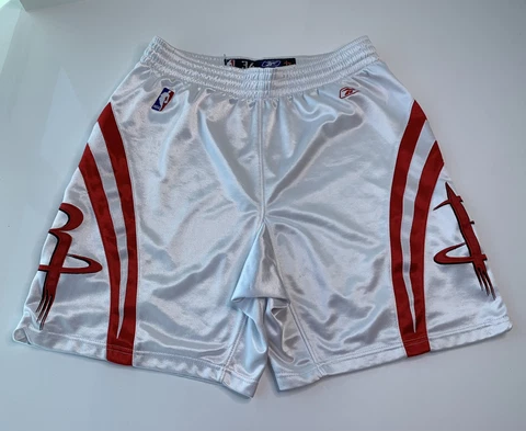 Authentic NBA Pro Cut Houston Rockets Shorts SZ 32 Retro Throwback T Mac Cover