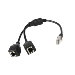 RJ45 Splitter Adapter Cable 1 Male to 2 Female Socket Port LAN Ethernet - Photo 1/6