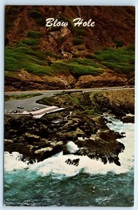 POSTAL Agujero Soplado Natural Géiser Marino en la Costa de Barlovento de Oahu Hawaii - Imagen 1 de 2