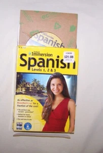 NIB  Instant Immersion Spanish Levels 1-2-3 Win/Mac CD-ROM  9 Discs Computer - Afbeelding 1 van 4