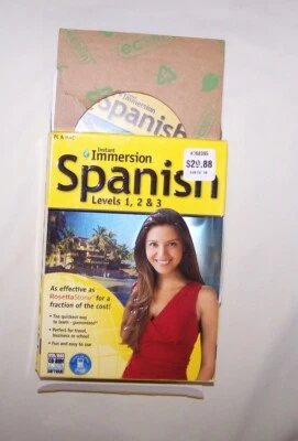 NIB  Instant Immersion Spanish Levels 1-2-3 Win/Mac CD-ROM  9 Discs Computer - Image 1 of 4