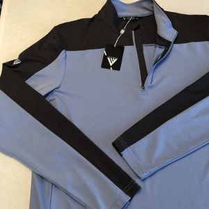 Level Wear Golf Pitch Stretch Poly Spandex 1/4 Zip Men Size Medium Long Sleeve - Picture 1 of 7