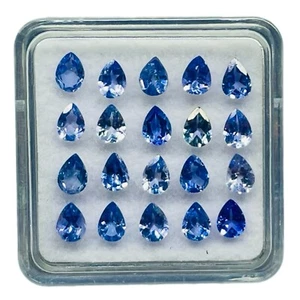 20 Pcs Naturel Tanzanite 4x3mm Taille Poire Éblouissant Gemmes En Vrac Lot - Imagen 1 de 16