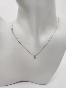 COLLANA DA DONNA  PUNTO LUCE CON ZIRCONE  IN  ARGENTO 925  (0301) - Foto 1 di 8