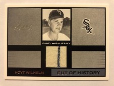 Hoyt Wilhelm 2003 Flair Greats Cut of History Game Jersey Chicago White Sox