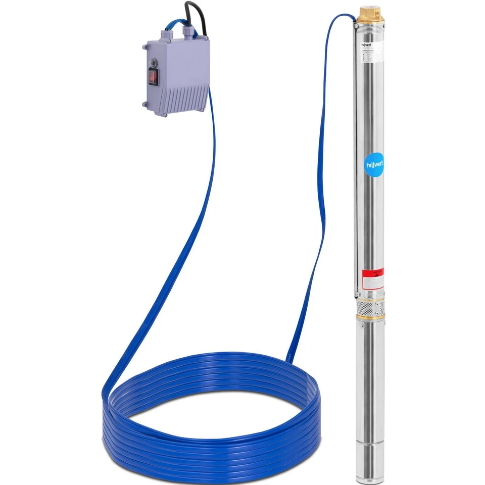 HILLVERT Pompa Sommersa Per Pozzo Elettropompa Acqua Per Pozzi Profondi 3,6 m³/h 84 m