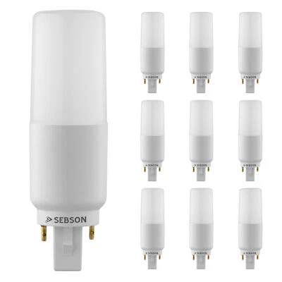 10x LED Lampe G24d neutralweiß 7W /50W  G24 Leuchtmittel 230V 660lm 4000K SEBSON - Bild 1 von 4