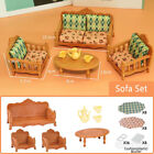 Dollhouse Furniture 1:12 Lot Sofa TV Entertainment Center Cabinet Books Tea Set