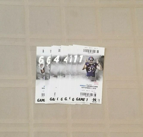 2018 KANSAS JAYHAWKS FOOTBALL TICKET STUBS Cover