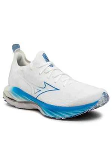 Mizuno Wave Neo Wind J1GC227801 Sneaker Men's White Blue Running Shoes DWA670 - Picture 1 of 45