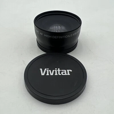 VIVITAR HD4 MC AF HIGH DEFINITION 0.43X WIDE ANGLE CONVERTER LENS 58mm- EUC! - Image 1 of 4