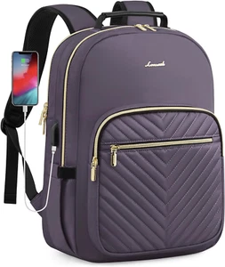 LAPTOP BACKPACK PURSE for WOMEN LARGE BUSINESS WORK BAG FITS 15.6" LAPTOP USB - Picture 1 of 37