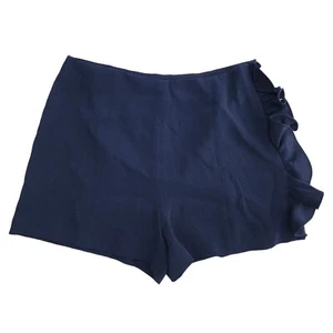 CINQ A SEPT NWT Shorts Womens 2 Kenzie Navy Blue Side Ruffle New - Picture 1 of 6