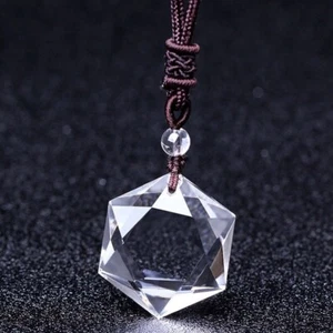 AAA+ Clear Quartz Hexagon Crystal Pendant for Soul Cleaner Healing Gift - Picture 1 of 5