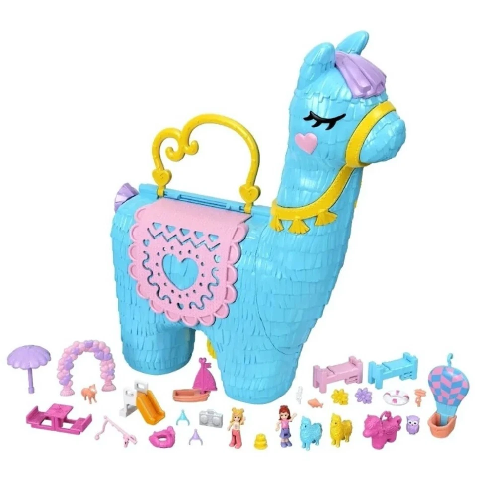 MATTEL Polly Pocket Micro Pocket Handbag Lama Toy HHX74 - Image 1 of 4