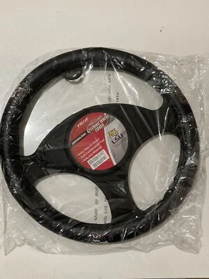 Capa de volante de carro universitário Pilot Automotive couro preto Louisiana LSU - Imagem 1 de 4