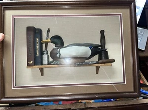 Drake Mallard Decoy Scatola Ombra Anatra su Scaffale Chiamata in Legno, Peso sul Collo 14x19x4 - Foto 1 di 6