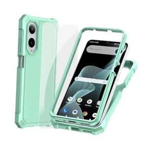 Case for Cricket Icon 6, Cricket Icon 6 Phone Air-Guard Corners & Mint Green - Picture 1 of 8